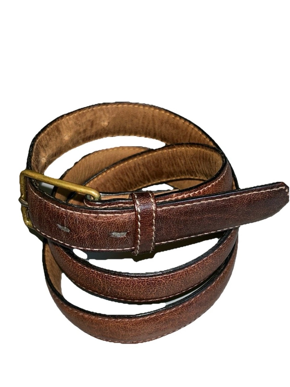 Danbury Top Grain Cowhide Leather Belt Size 36 Men's Brown Made In USA
